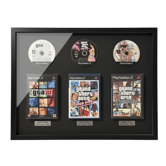GTA Classics (PS2) im Bilderrahmen | Deko für Gamer | Kein Lizenzprodukt